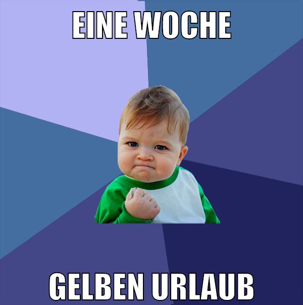 Eine Woche Gelben urlaub
