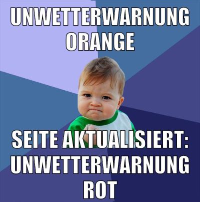 unwetterwarnung orange seite aktualisiert: Unwetterwarnung rot