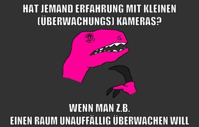 hat jemand erfahrung mit kleinen (überwachungs) kameras? wenn man z.b. einen raum unauffällig überwachen will