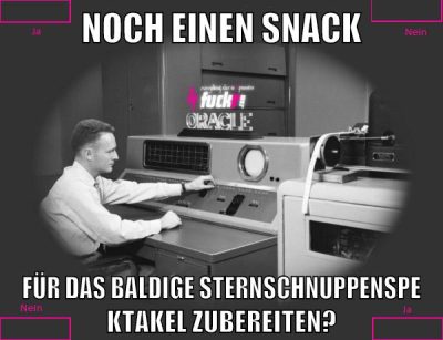 noch einen snack für das baldige sternschnuppenspektakel zubereiten?