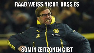 raab weiß nicht, dass es 30min Zeitzonen gibt
