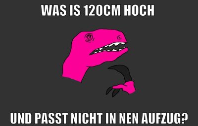 was is 120cm hoch und passt nicht in nen aufzug?