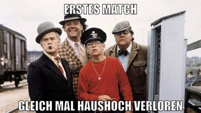 erstes match gleich mal haushoch verloren