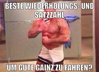 beste wiederholungs- und satzzahl um gute gainz zu fahren?