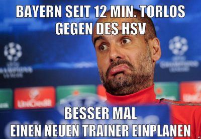 bayern seit 12 min. torlos gegen des hsv besser mal einen neuen trainer einplanen