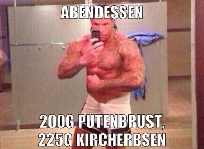 abendessen 200g putenbrust, 225g kircherbsen