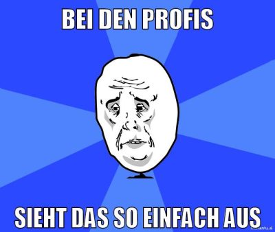 bei den profis sieht das so einfach aus