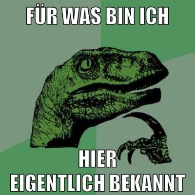 für was bin ich hier eigentlich bekannt