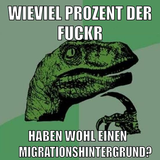 Wieviel Prozent der Fuckr Haben wohl einen        Migrationshintergrund?