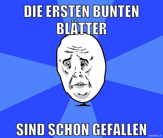 die ersten bunten blätter sind schon gefallen