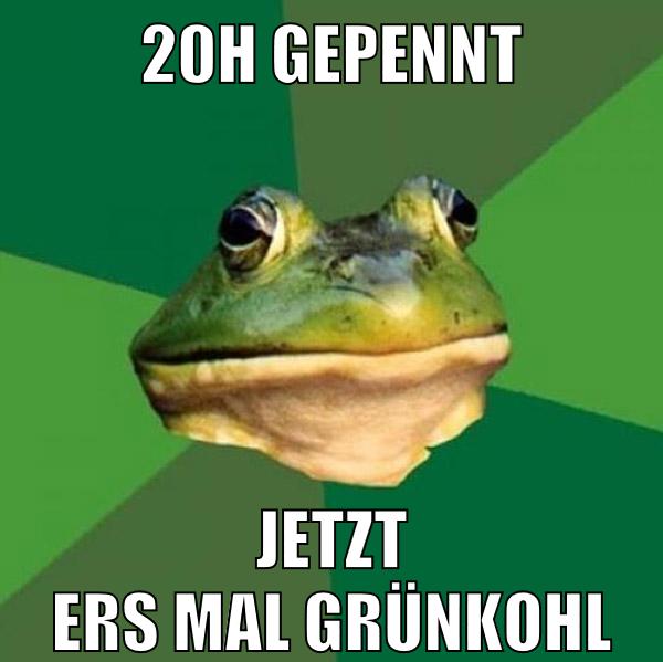 20h gepennt jetzt ers mal grünkohl