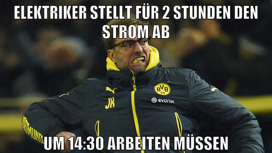 ELEKTRIKER STELLT FÜR 2 STUNDEN DEN STROM AB UM 14:30 ARBEITEN MÜSSEN