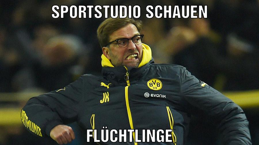 Sportstudio schauen Flüchtlinge