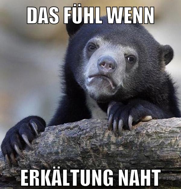 das fühl wenn erkältung naht