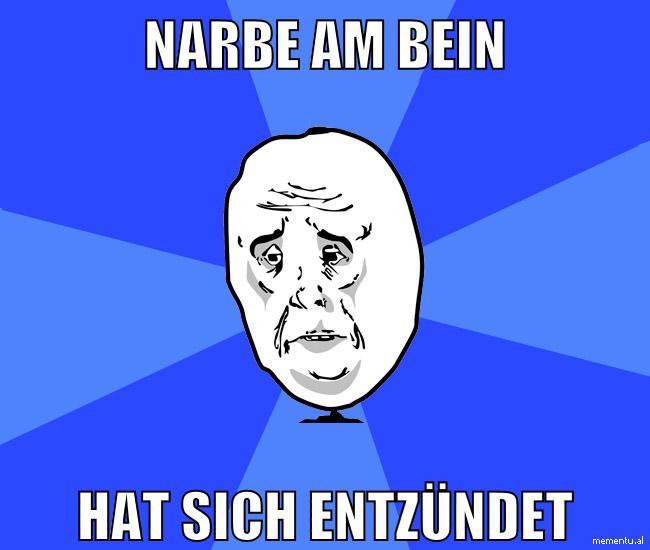 narbe am bein hat sich entzündet