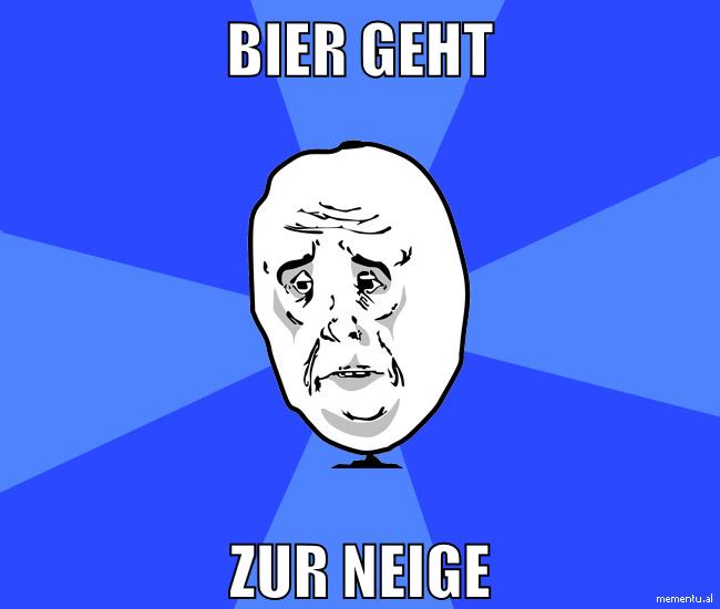 bier geht zur neige