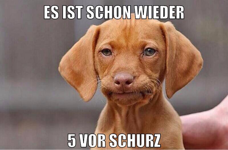 es ist schon wieder 5 vor schurz