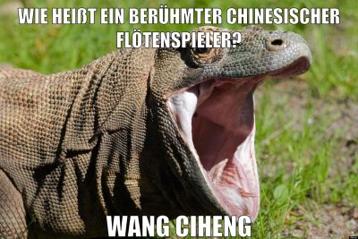 wie heißt ein berühmter chinesischer flötenspieler? wang ciheng