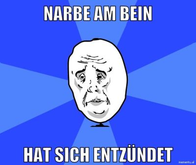 narbe am bein hat sich entzündet