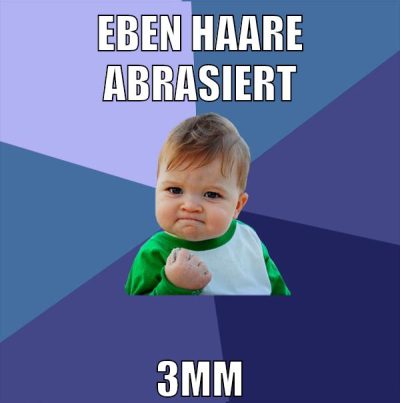 eben haare abrasiert 3mm