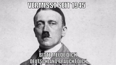 Vermisst seit 1945 Bitte melde dich                             Deutschland braucht dich