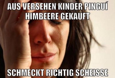 aus versehen kinder pinguí himbeere gekauft schmeckt richtig scheiße