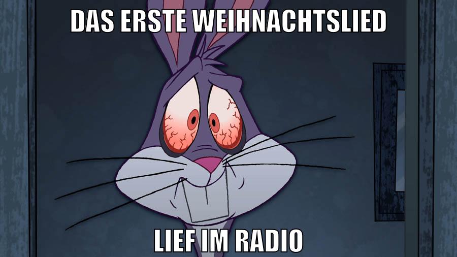 das erste weihnachtslied lief im radio