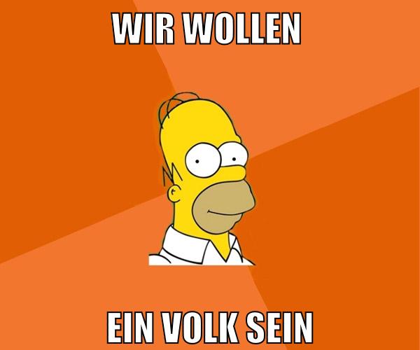 wir wollen ein volk sein