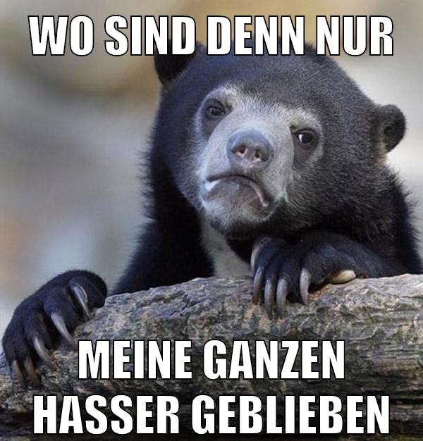 wo sind denn nur meine ganzen hasser geblieben