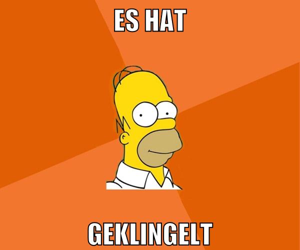 es hat geklingelt