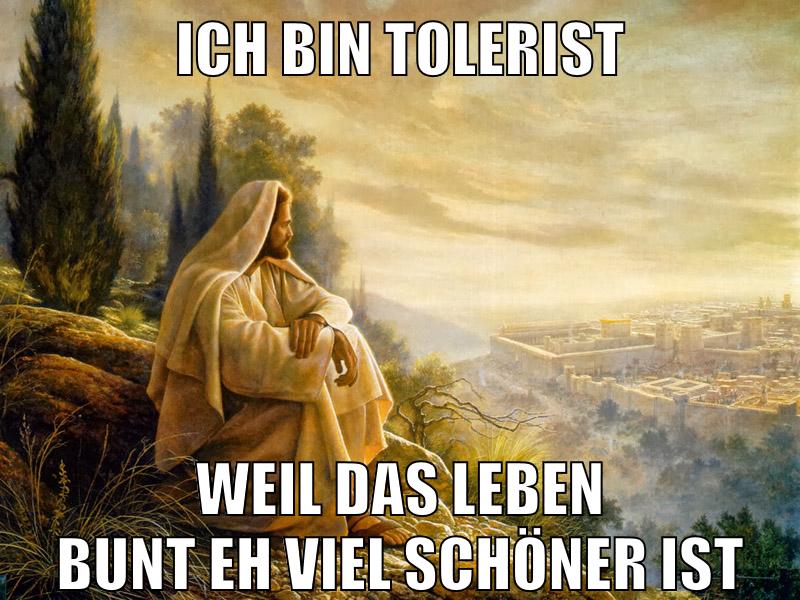 Ich bin Tolerist Weil das leben bunt eh viel schöner ist