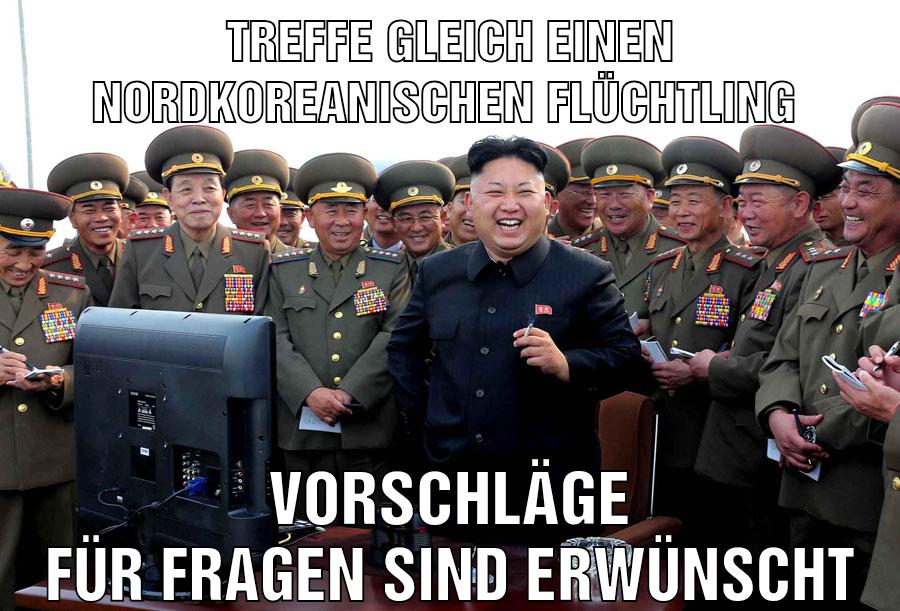 Treffe gleich einen Nordkoreanischen Flüchtling Vorschläge für fragen sind erwünscht