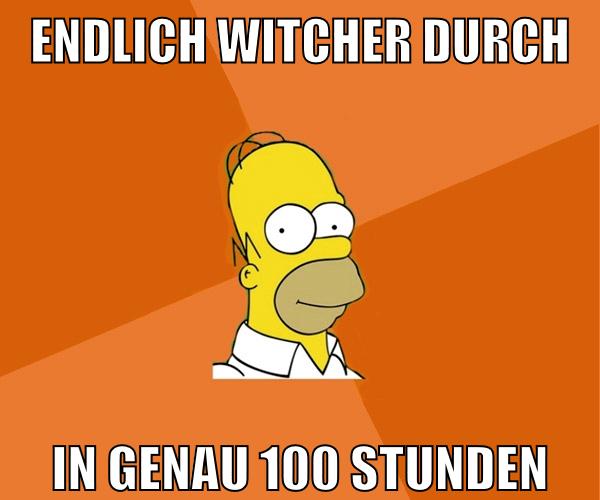 endlich witcher durch in genau 100 stunden