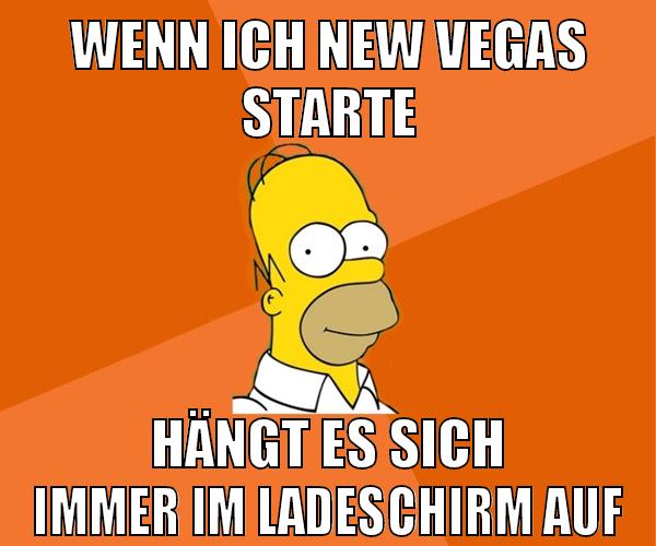 wenn ich new vegas starte hängt es sich immer im ladeschirm auf