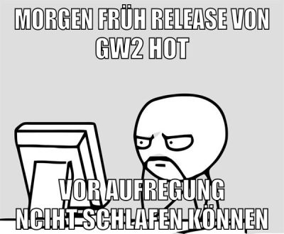 morgen früh release von gw2 hot vor aufregung nciht schlafen können