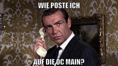wie poste ich auf die oc main?