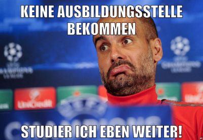 Keine Ausbildungsstelle bekommen Studier ich eben weiter!