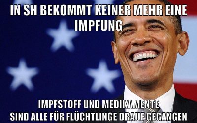 In SH bekommt keiner mehr eine Impfung Impfstoff und Medikamente sind alle für Flüchtlinge drauf gegangen