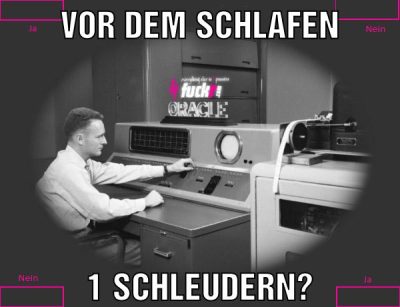 vor dem schlafen 1 schleudern?