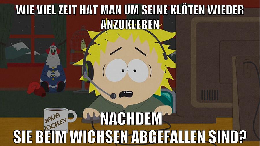 WIE VIEL ZEIT HAT MAN UM SEINe KLÖTEN WIEDER anzukleben NACHdem sie Beim Wichsen abgefallen sind?