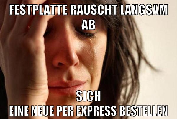 festplatte rauscht langsam ab sich eine neue per express bestellen