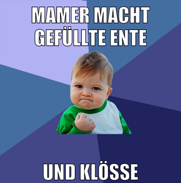 mamer macht gefüllte ente und klösse