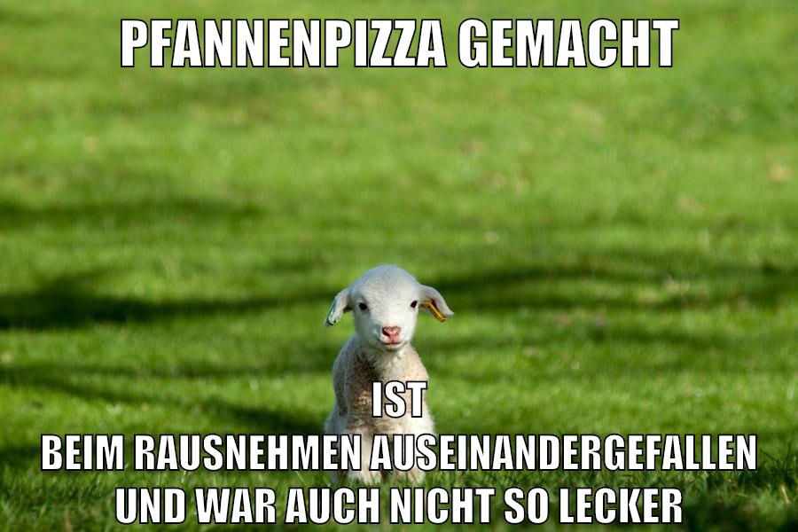 pfannenpizza gemacht ist beim rausnehmen auseinandergefallen und war auch nicht so lecker