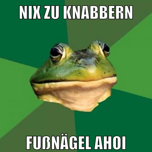nix zu knabbern fußnägel ahoi