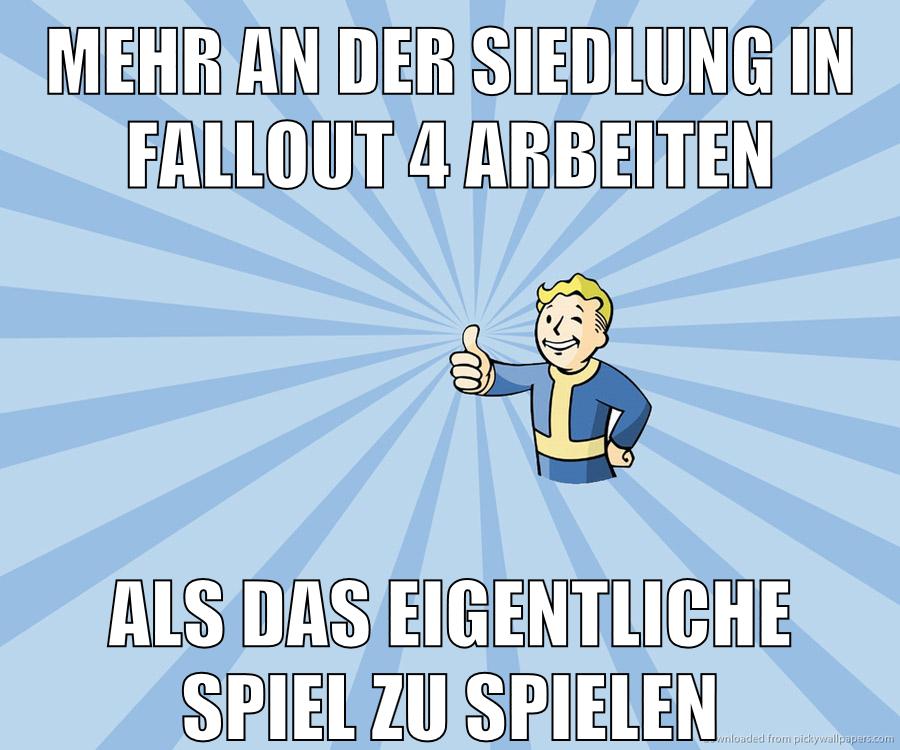 mehr an der siedlung in fallout 4 arbeiten als das eigentliche spiel zu spielen