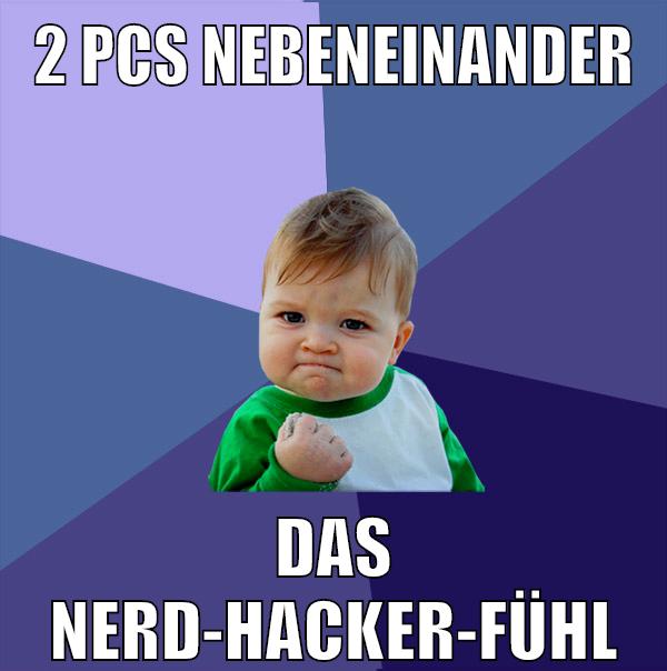 2 pcs nebeneinander das nerd-hacker-fühl
