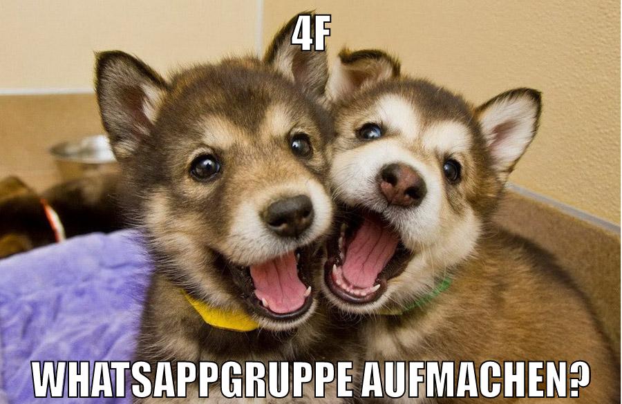 4f whatsappgruppe aufmachen?
