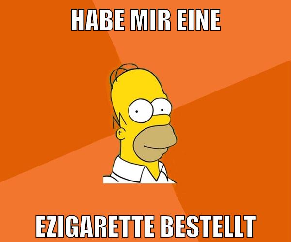 habe mir eine ezigarette bestellt