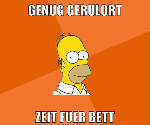 genug gerulort zeit fuer bett