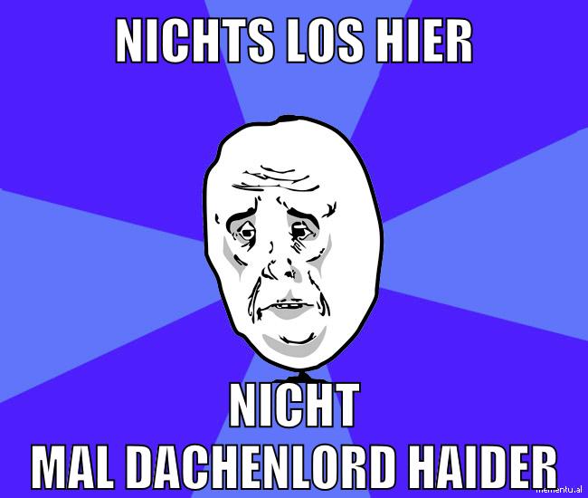 nichts los hier nicht mal dachenlord haider